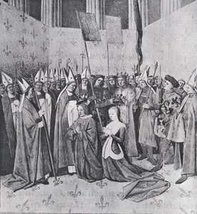 De Kroning van Lodewijk VIII (1187-1226) en Blanche de Castille (1188-1252), uit 
